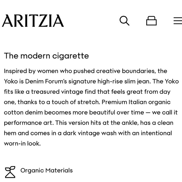 Aritzia💗Yoko HRise Slim 28L💗EUC - Picture 6 of 15